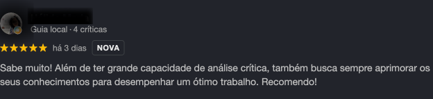Avaliação Google 1